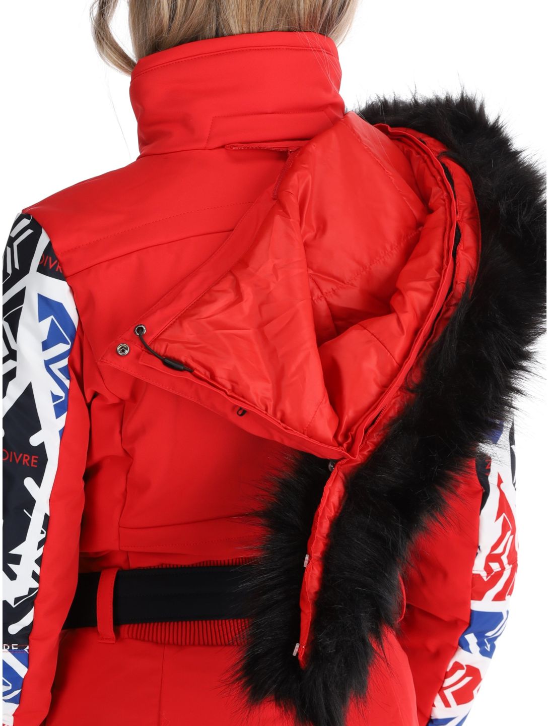 Poivre Blanc, Traditional 24PBH0831/WO/P ski overall dames Print Scarlet Red rood 