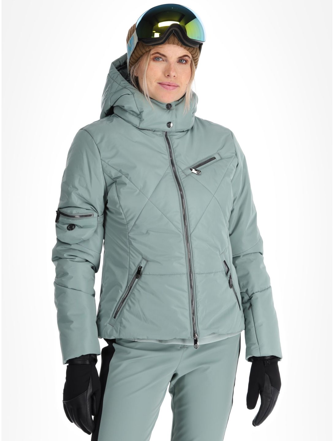 Poivre Blanc, Traditional 24PBH1002/WO ski-jas dames Lichen Green groen 