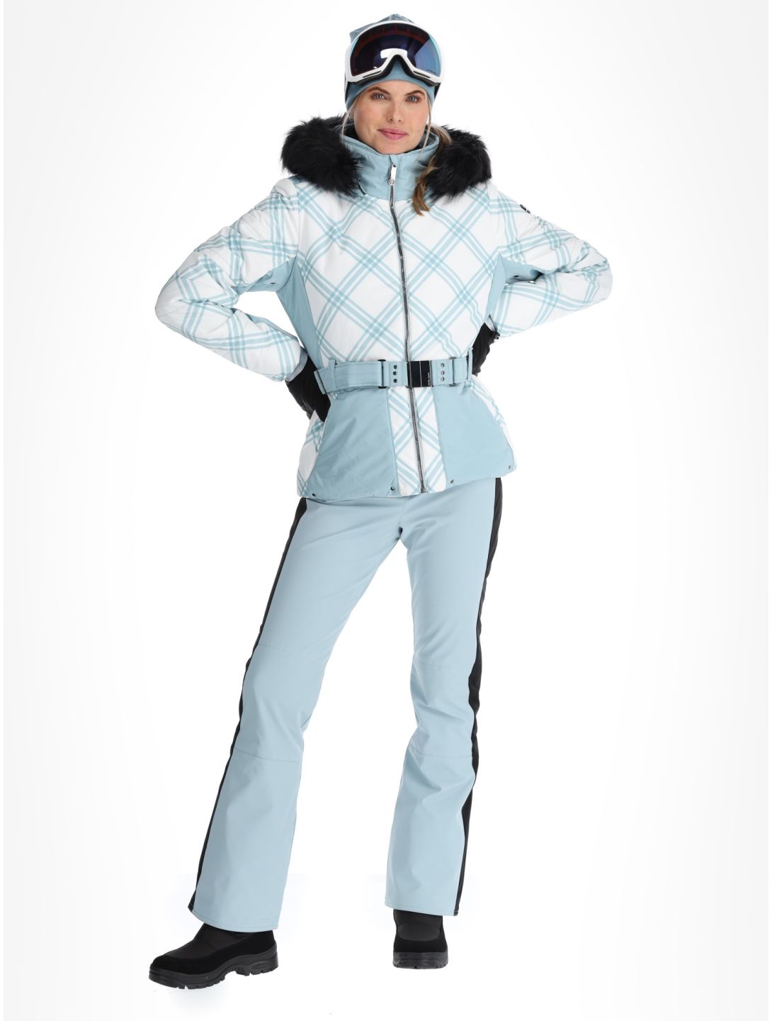 Poivre Blanc, Traditional 24PBH1003/WO/C ski-jas dames Cross Aloe Blue blauw, wit 