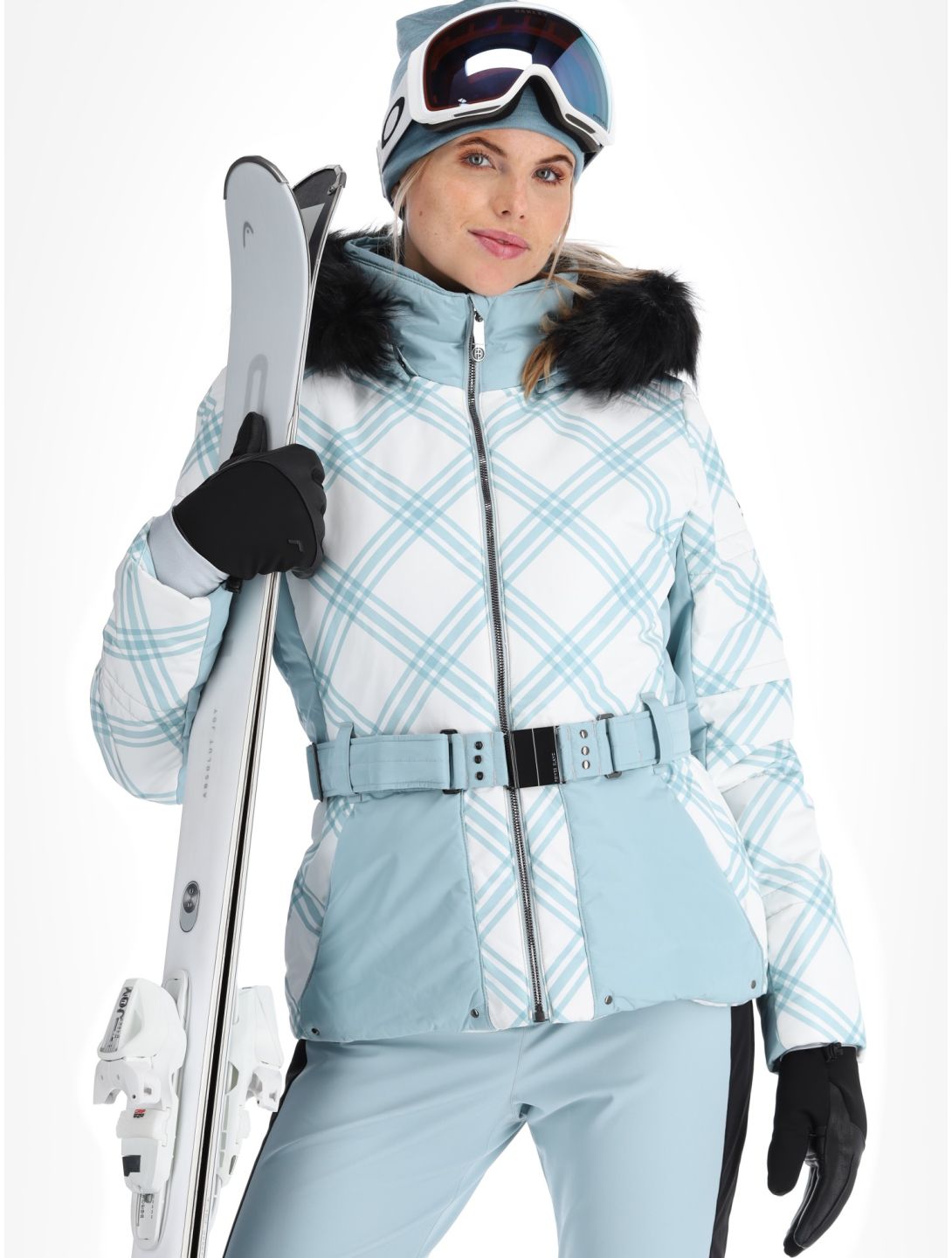 Poivre Blanc, Traditional 24PBH1003/WO/C ski-jas dames Cross Aloe Blue blauw, wit 