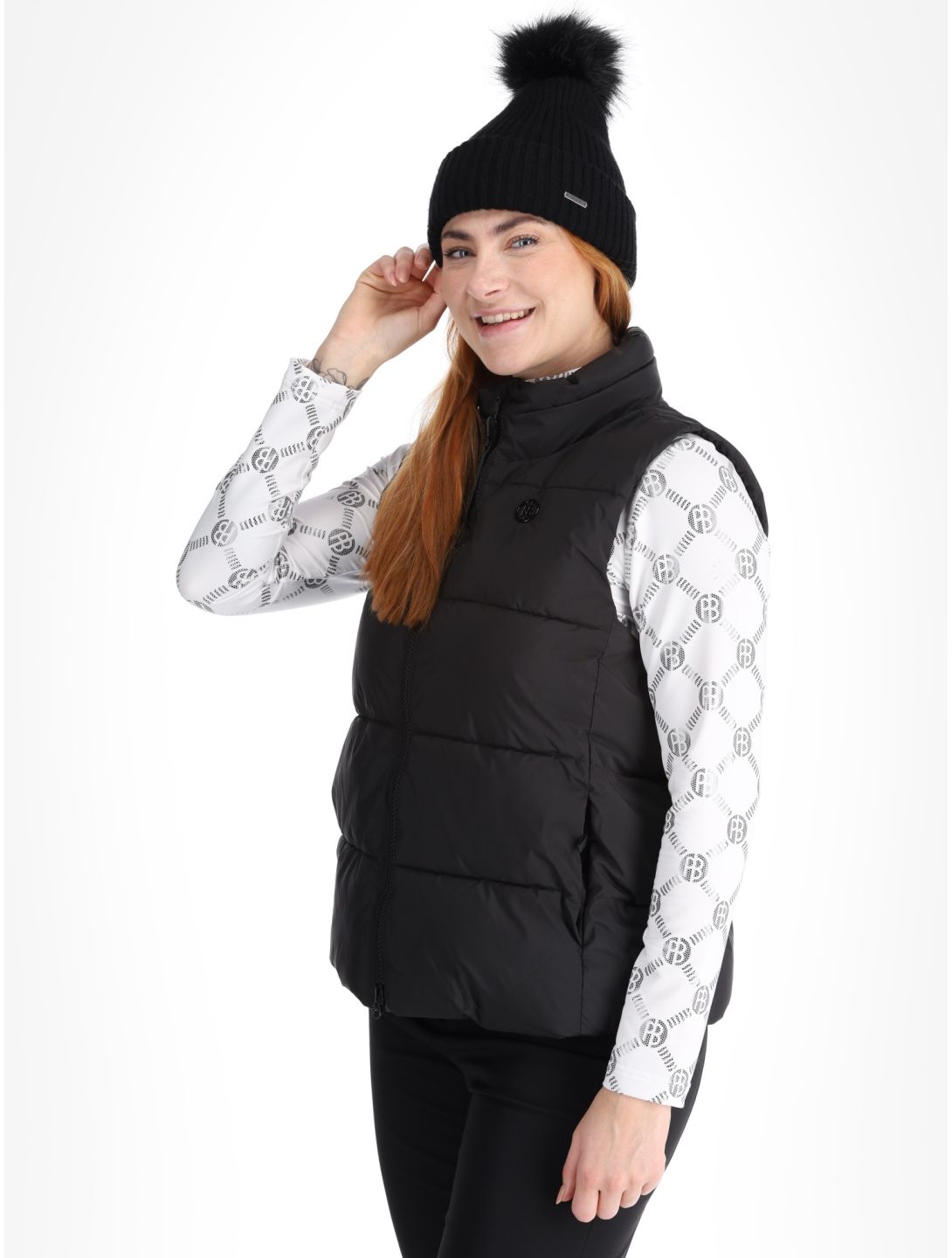 Poivre Blanc, Traditional 24PBH1205/WO/B bodywarmer dames Black zwart 