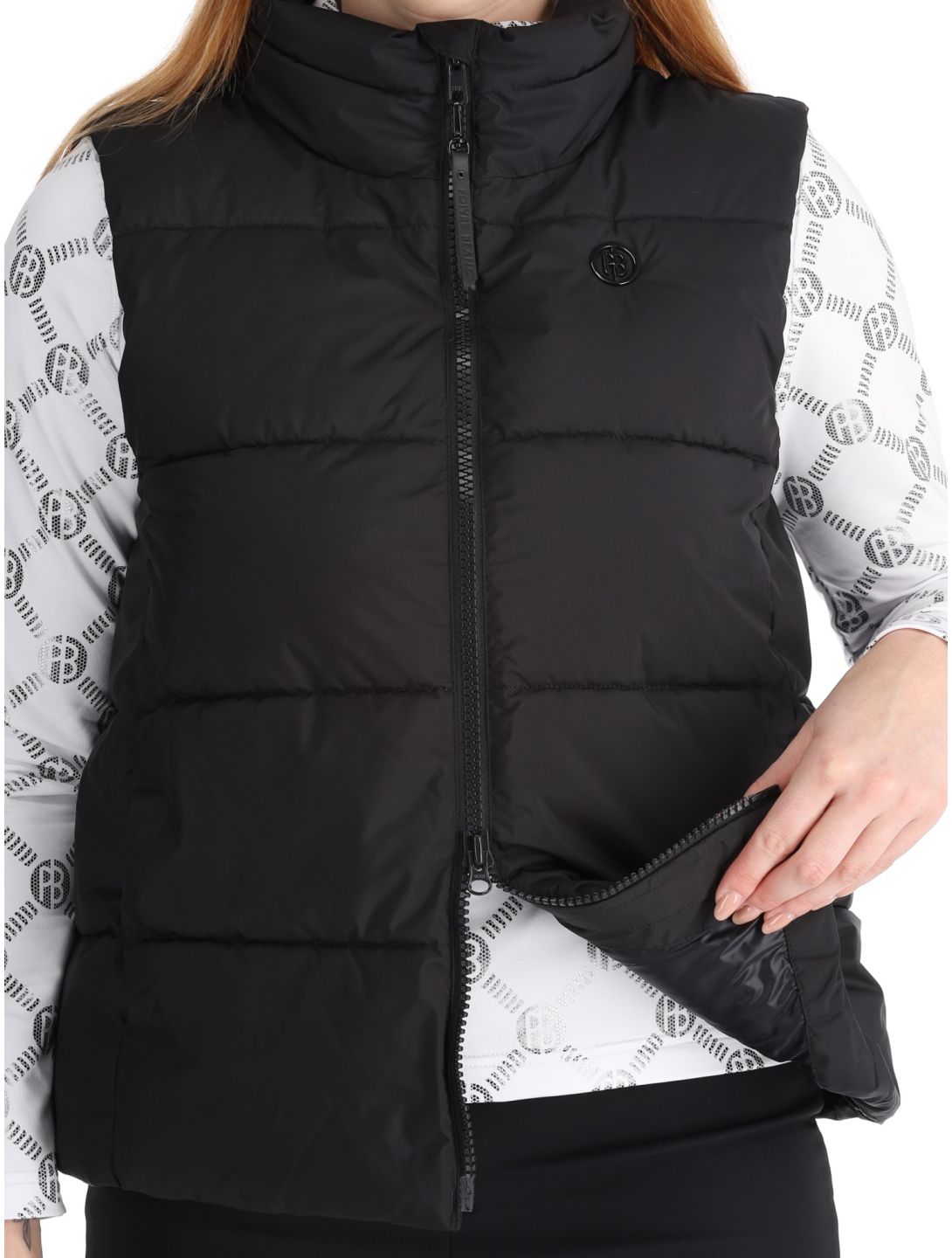 Poivre Blanc, Traditional 24PBH1205/WO/B bodywarmer dames Black zwart 