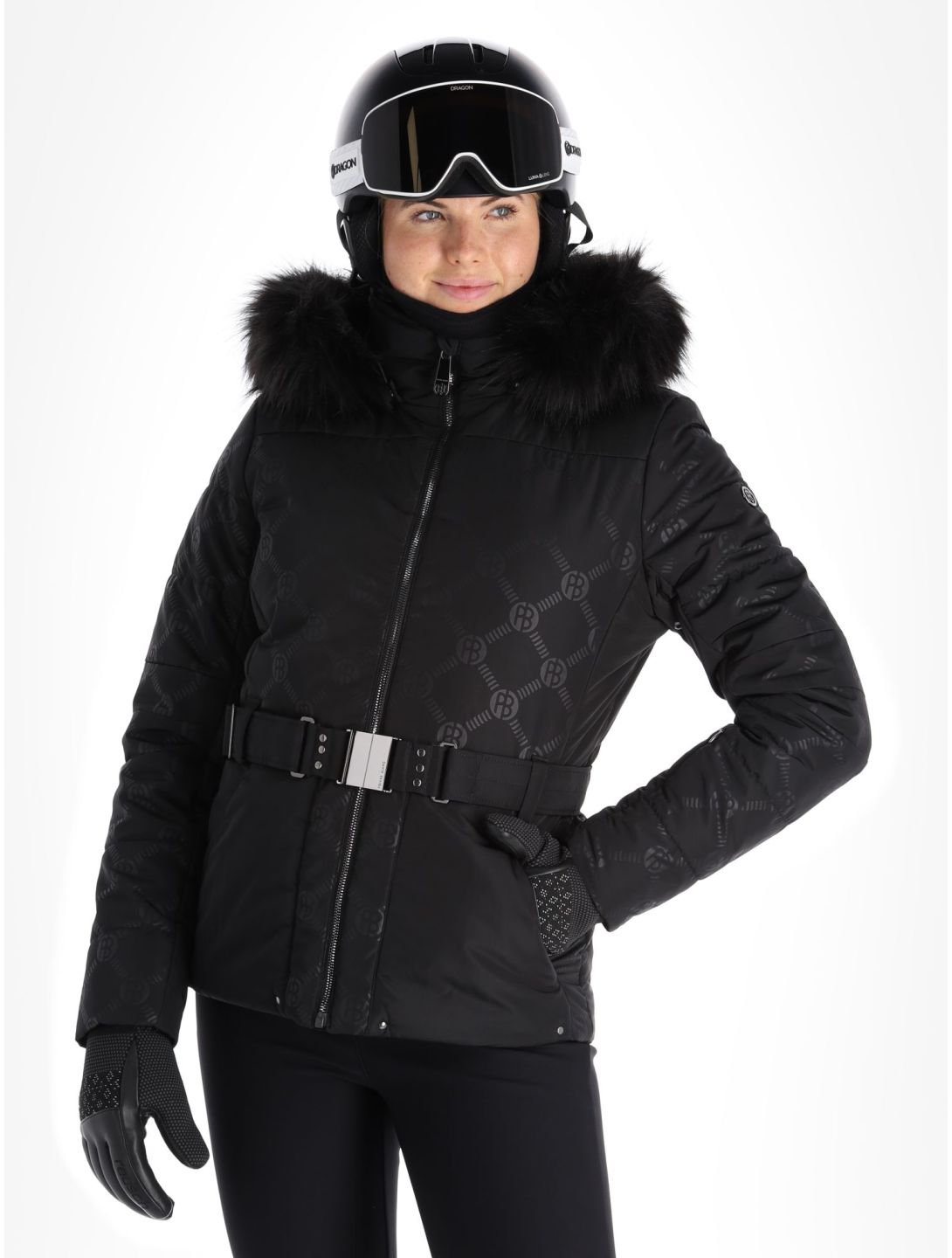 Poivre Blanc, Traditional Line W23-1003-WO/E ski-jas dames Embossed Black zwart 