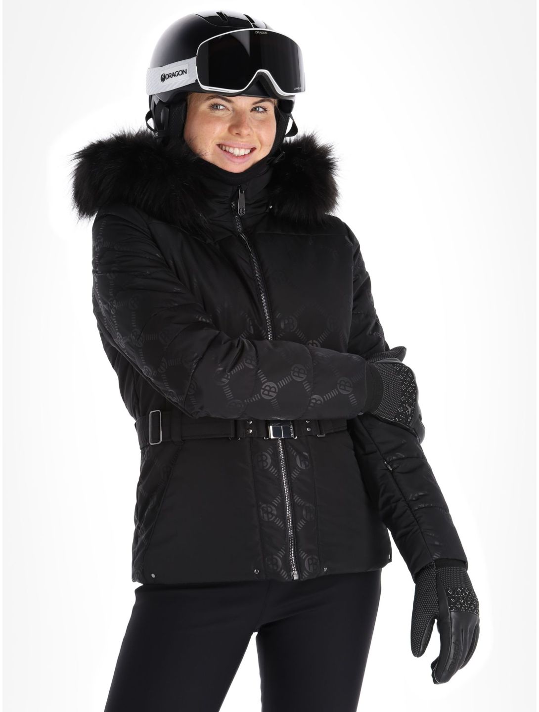 Poivre Blanc, Traditional Line W23-1003-WO/E ski-jas dames Embossed Black zwart 