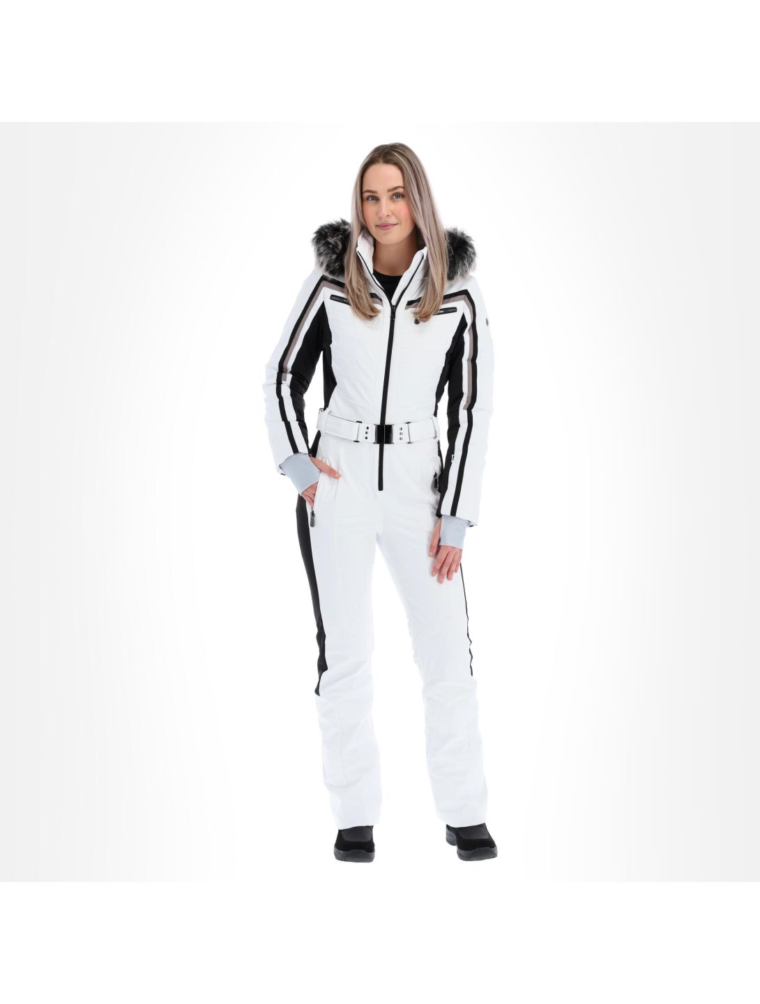 Poivre Blanc, W20-0830-Wo/A DA Ski-overall slim fit dames multicolour Wit