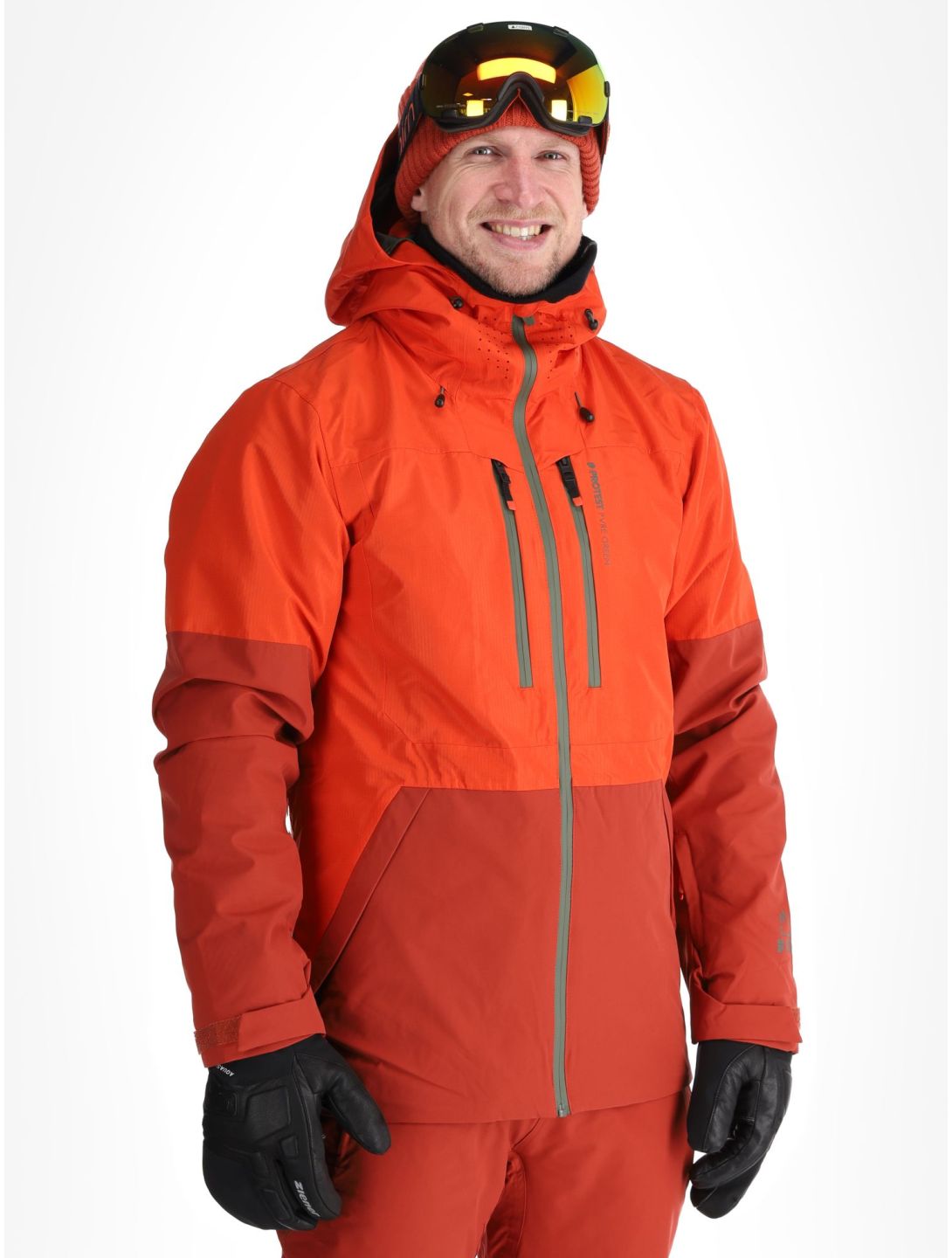 Protest, PRTBAKIE ski-jas heren Burnt Orange oranje, rood 