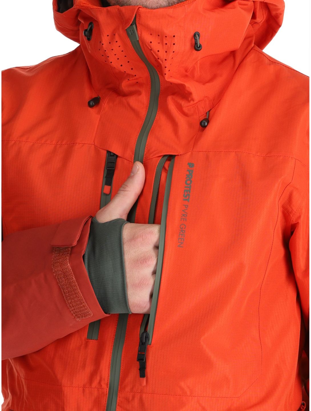 Protest, PRTBAKIE ski-jas heren Burnt Orange oranje, rood 