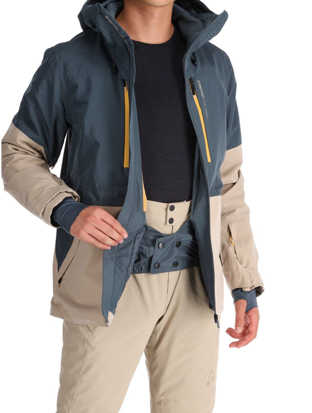 Protest, PRTBAKIE ski-jas heren Yale Blue beige, blauw 