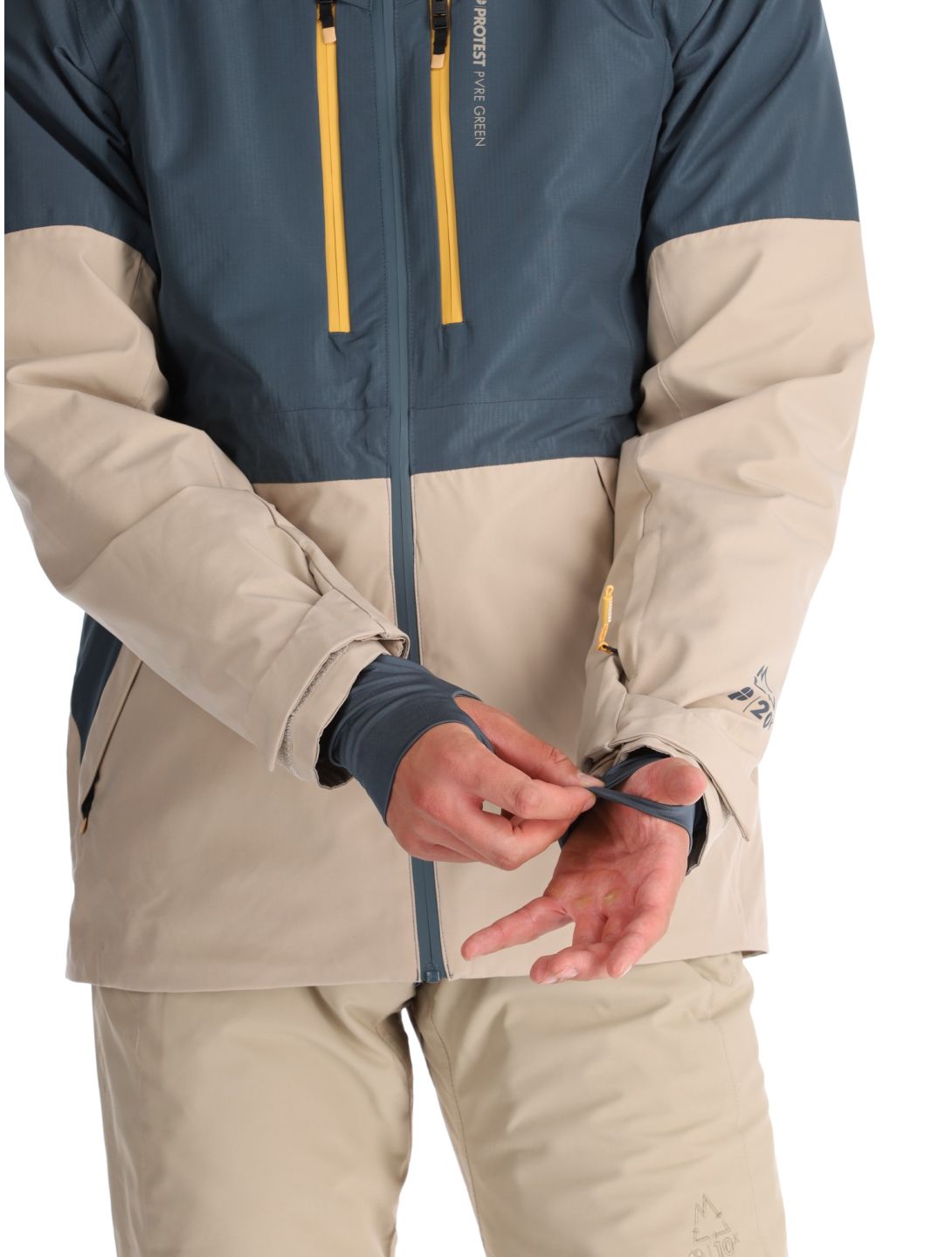 Protest, PRTBAKIE ski-jas heren Yale Blue beige, blauw 