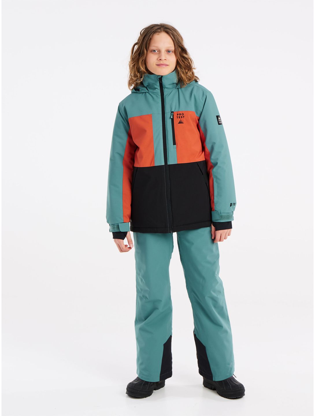 Protest, Prtbuzzerd Jr ski-jas kinderen Atlantic Green groen 