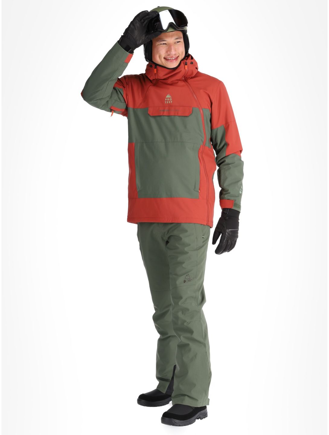 Protest, PRTDAZZLE ski-jas heren Barn Red groen, rood 