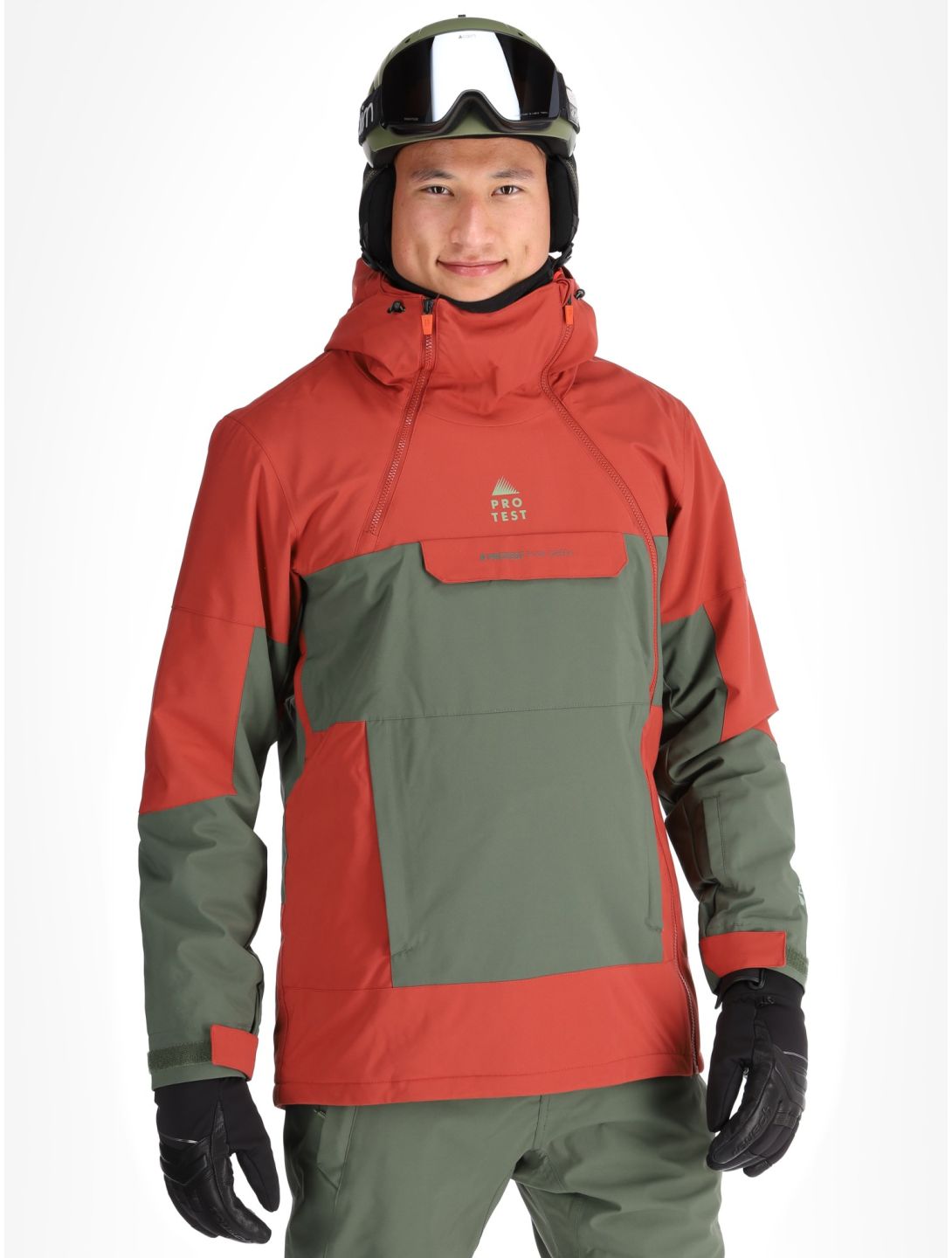 Protest, PRTDAZZLE ski-jas heren Barn Red groen, rood 