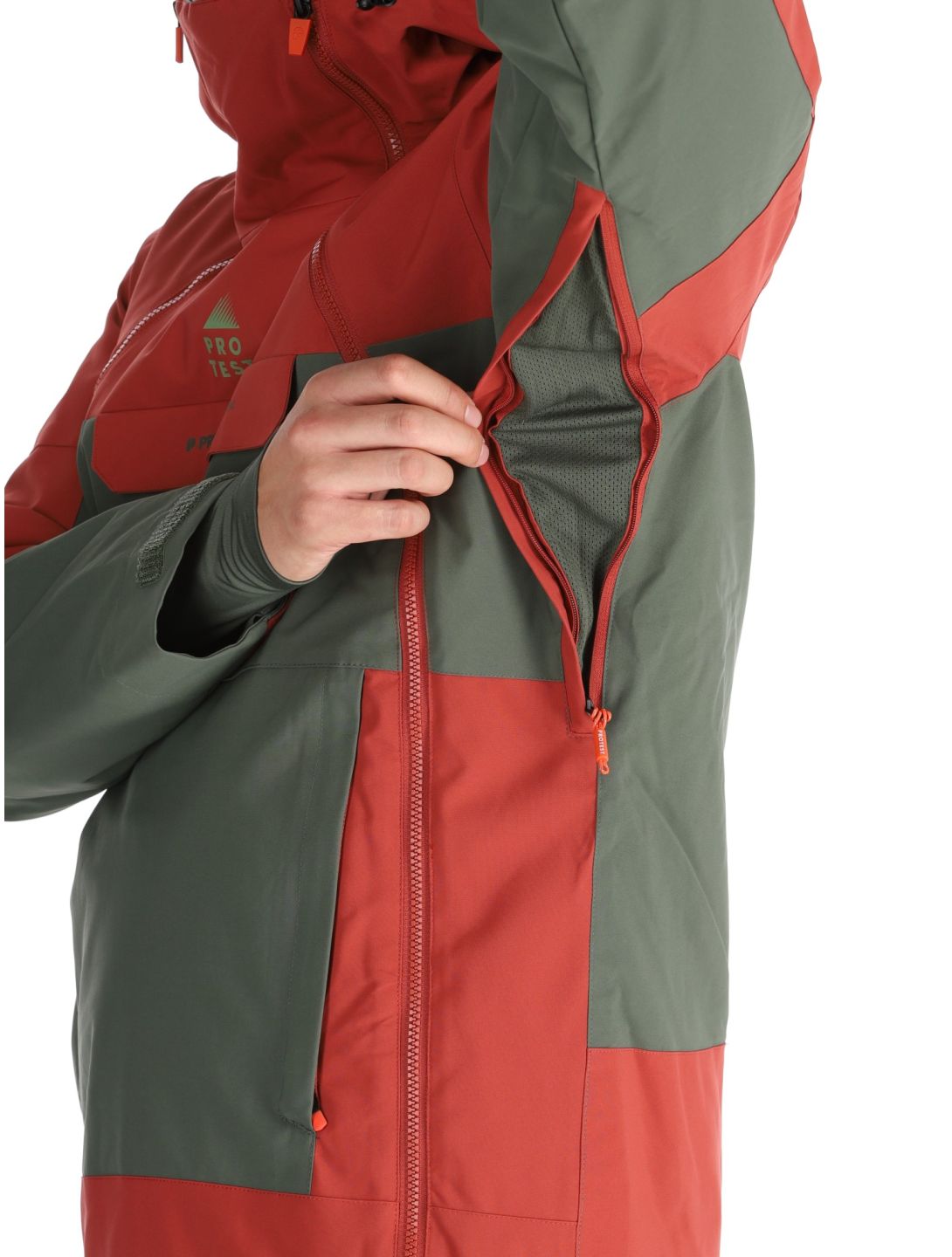 Protest, PRTDAZZLE ski-jas heren Barn Red groen, rood 