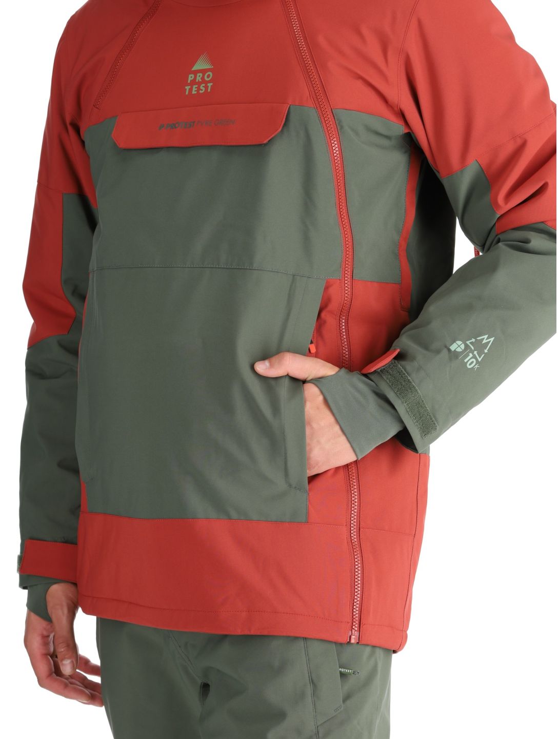 Protest, PRTDAZZLE ski-jas heren Barn Red groen, rood 