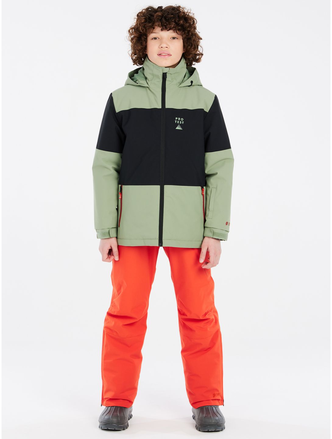 Protest, PRTDECKS JR ski-jas kinderen Marl Green groen, zwart 