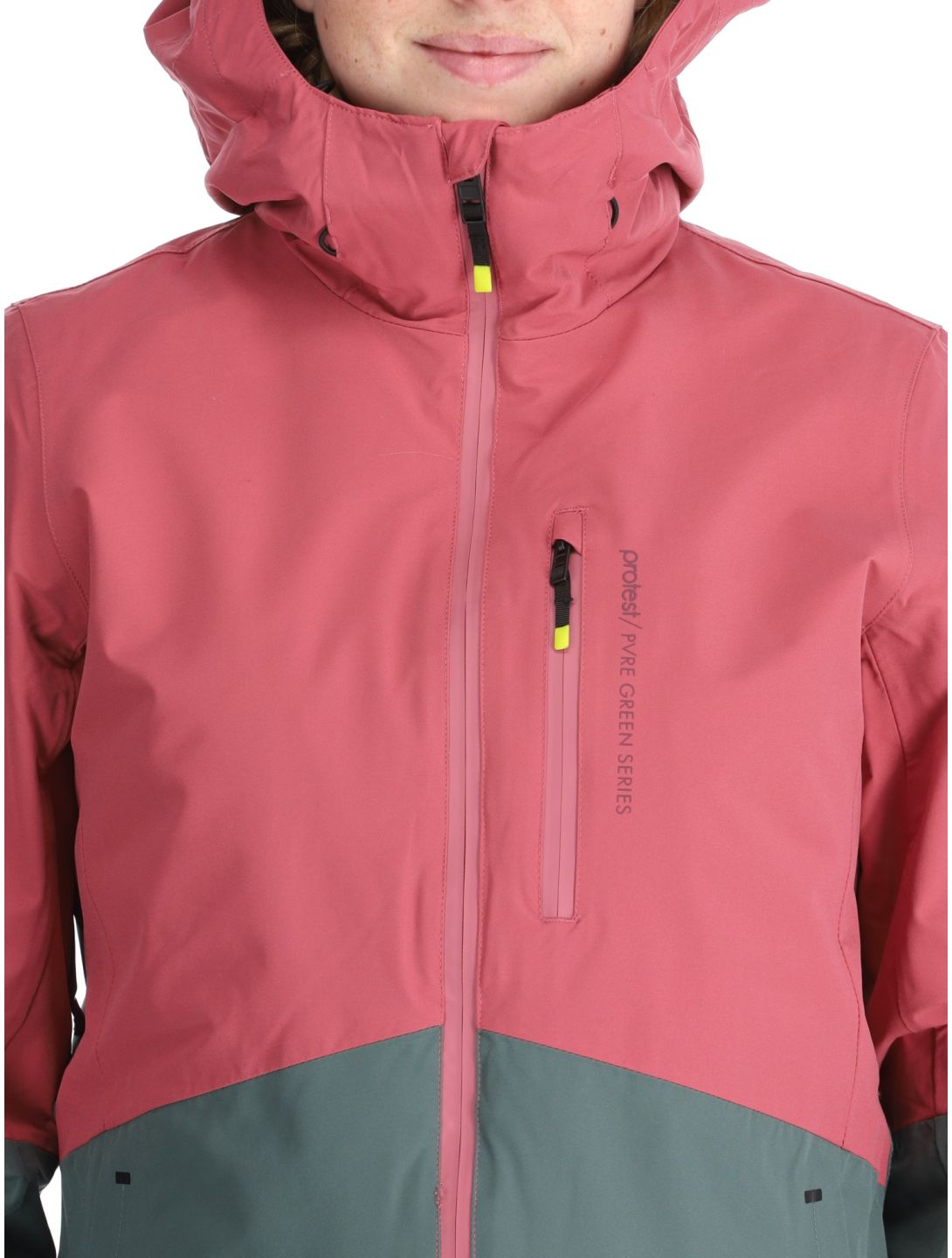 Protest, PRTDISK ski-jas dames Rose Dust groen, roze 