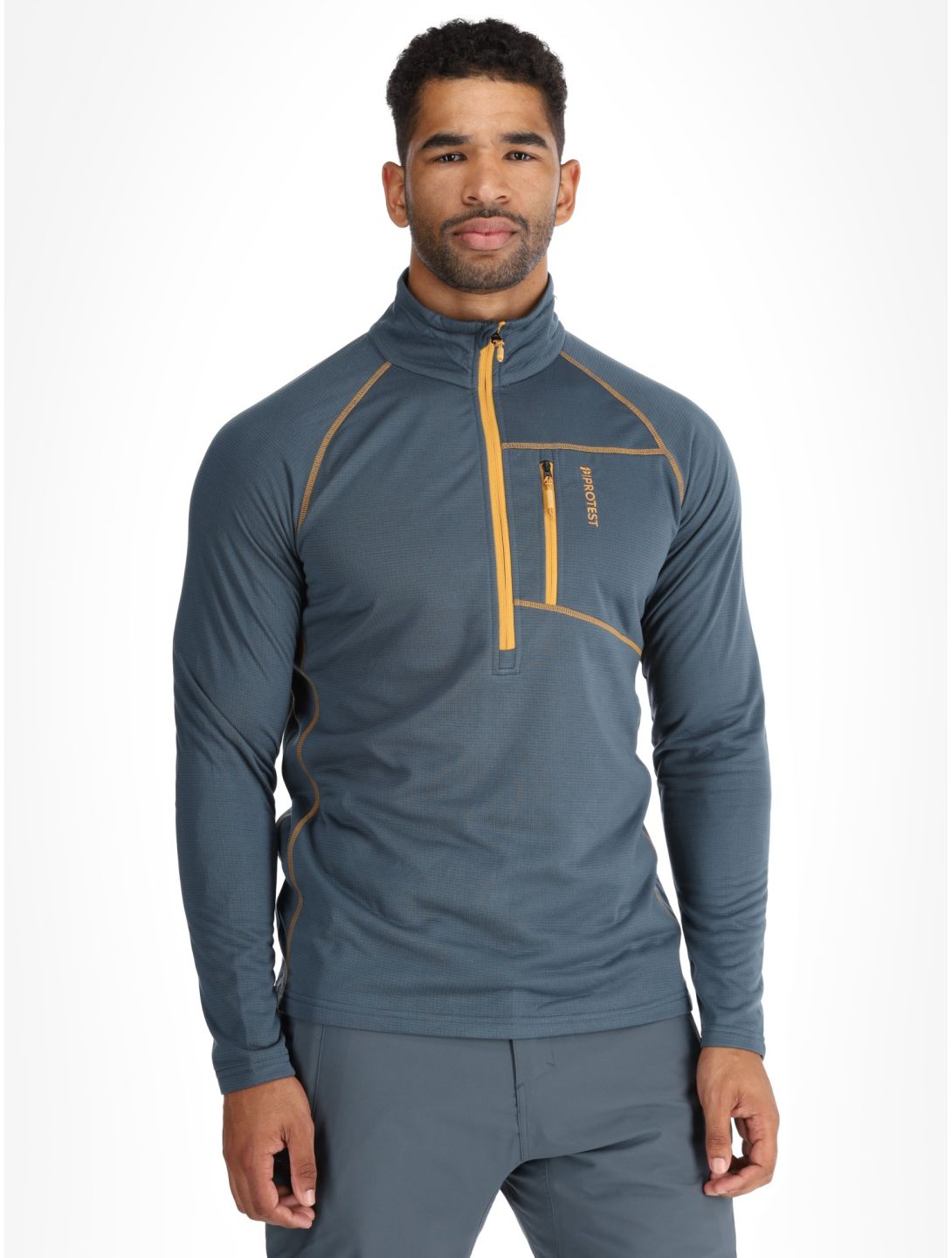 Protest, PRTKODY 1/4 zip skipully heren Yale Blue blauw 