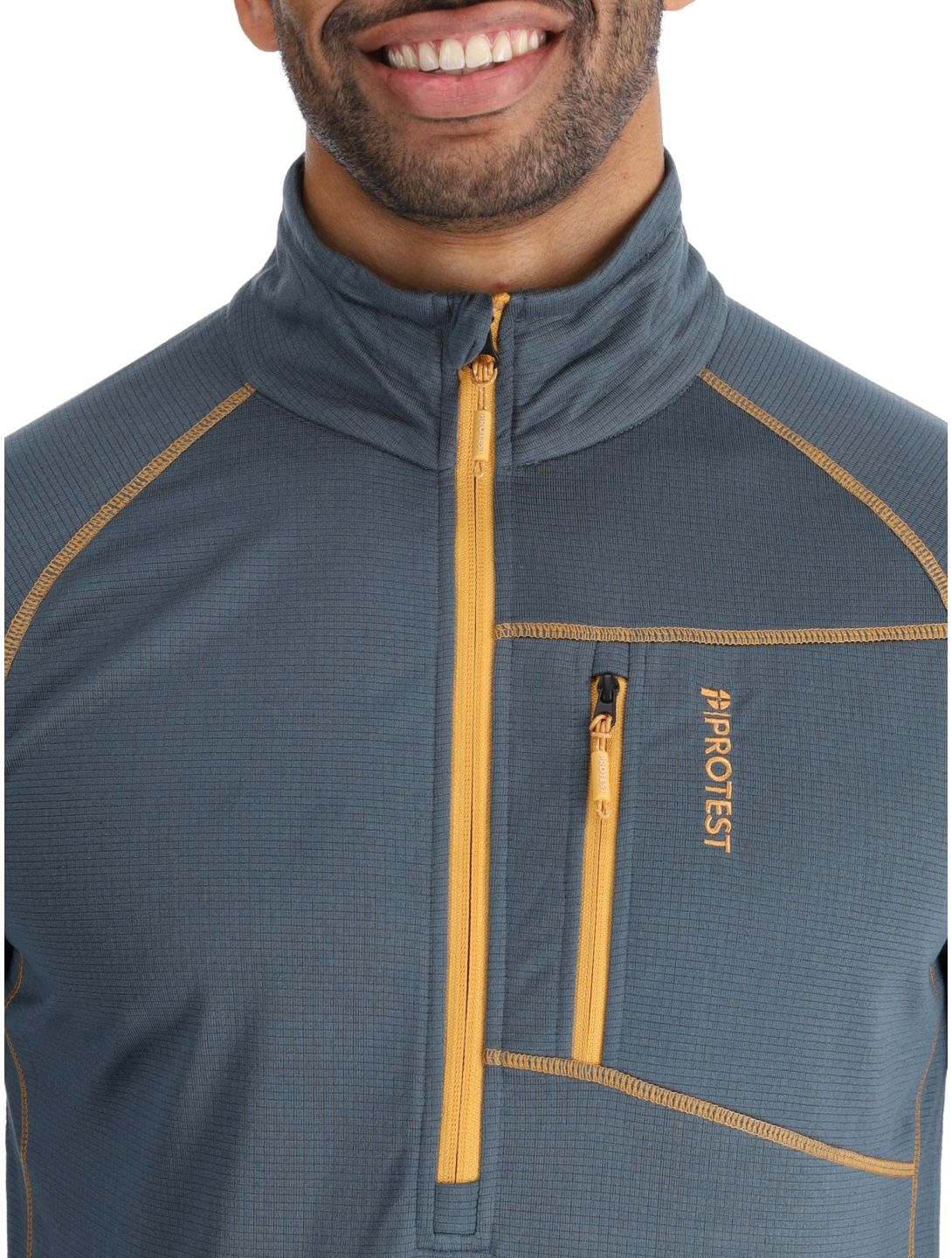 Protest, PRTKODY 1/4 zip skipully heren Yale Blue blauw 