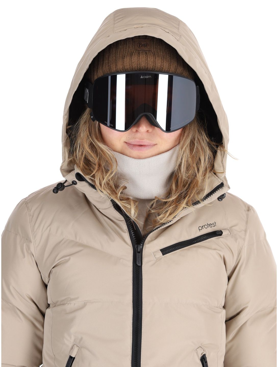 Protest, PRTLUCID ski-jas dames Bamboo Beige beige 