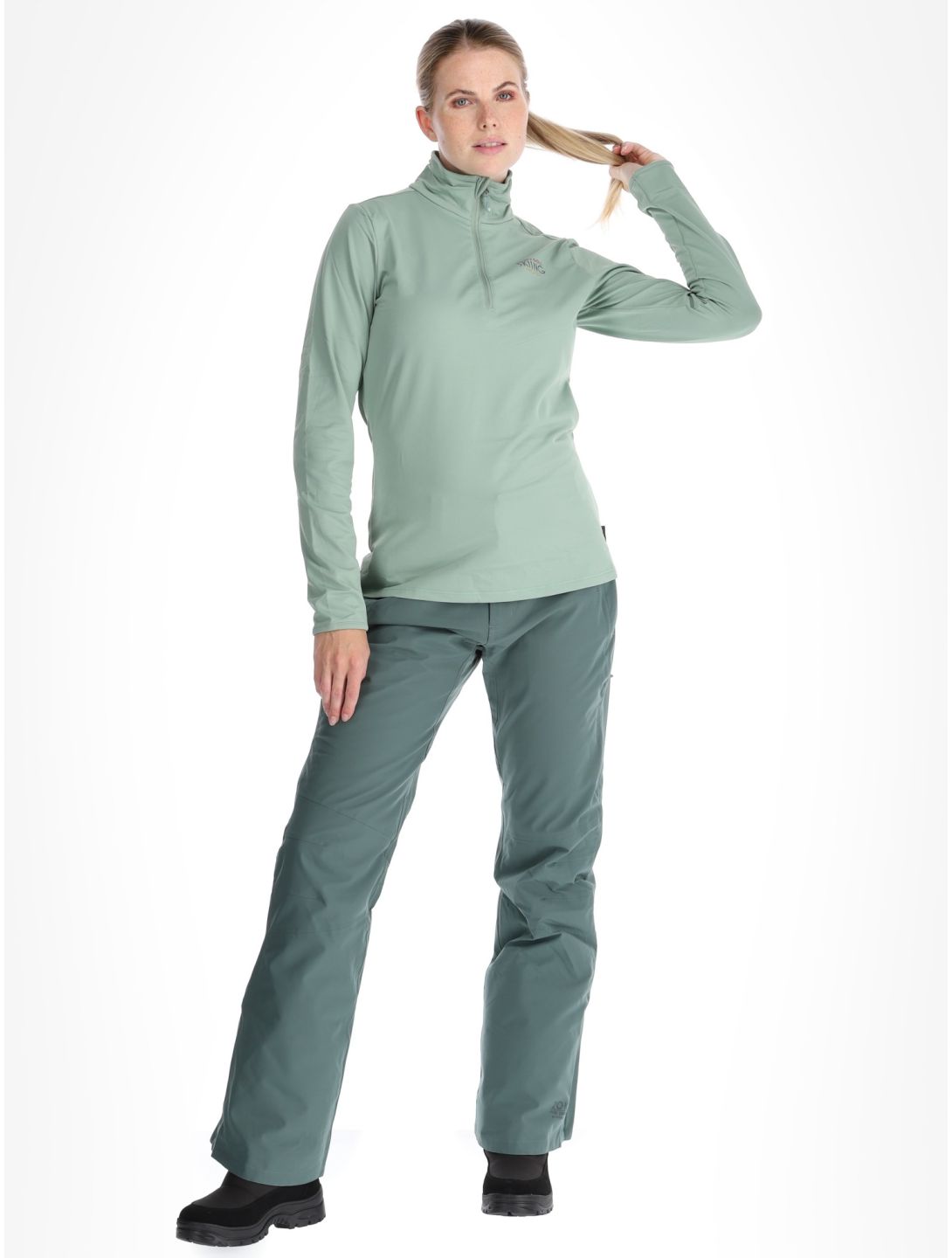 Protest, PRTLUNAR 1/4 zip skipully dames Green Baygreen groen 