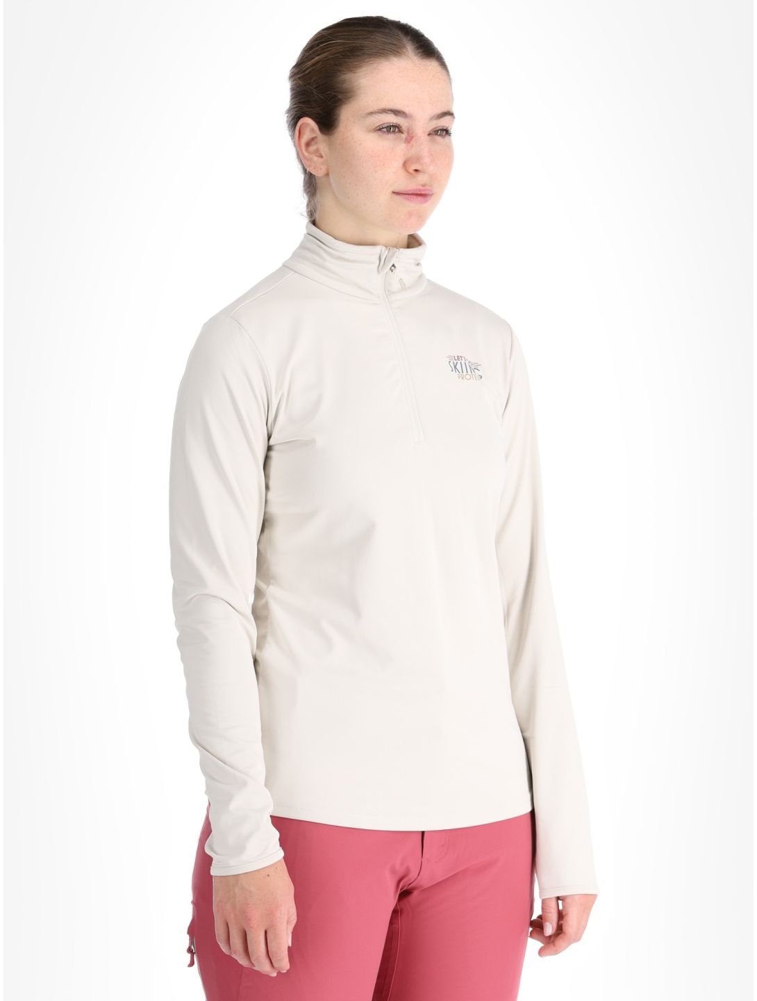 Protest, PRTLUNAR 1/4 zip skipully dames Kitoff White wit 