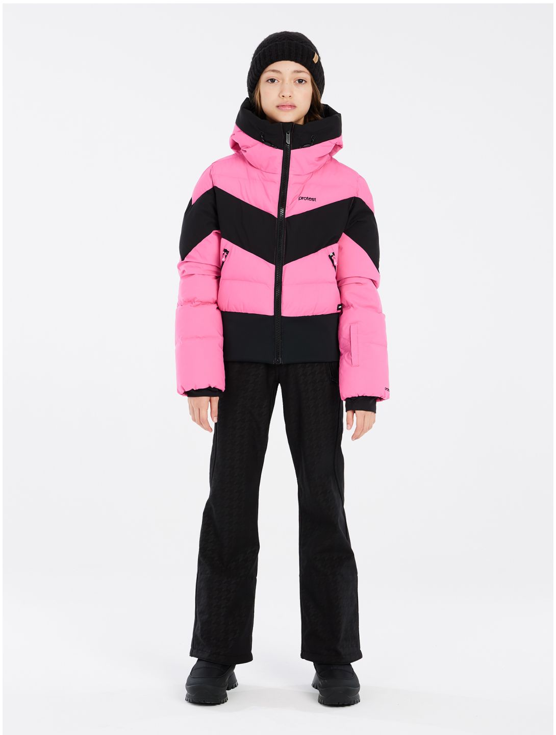 Protest, PRTMILOU JR ski-jas kinderen Foxy Pink roze, zwart 