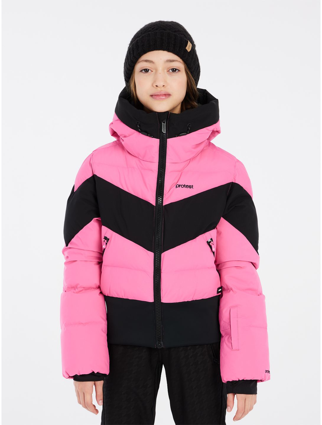 Protest, PRTMILOU JR ski-jas kinderen Foxy Pink roze, zwart 