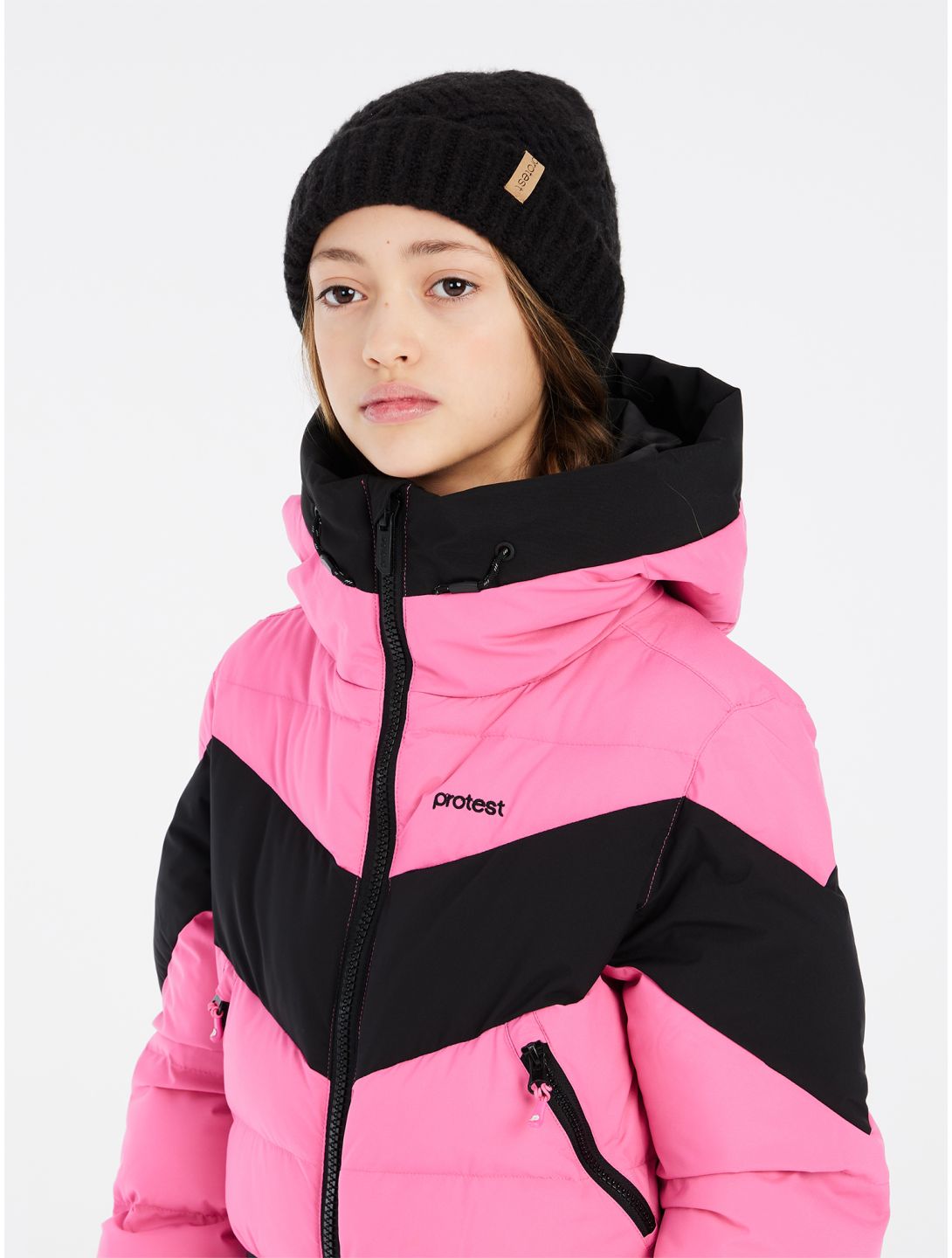 Protest, PRTMILOU JR ski-jas kinderen Foxy Pink roze, zwart 