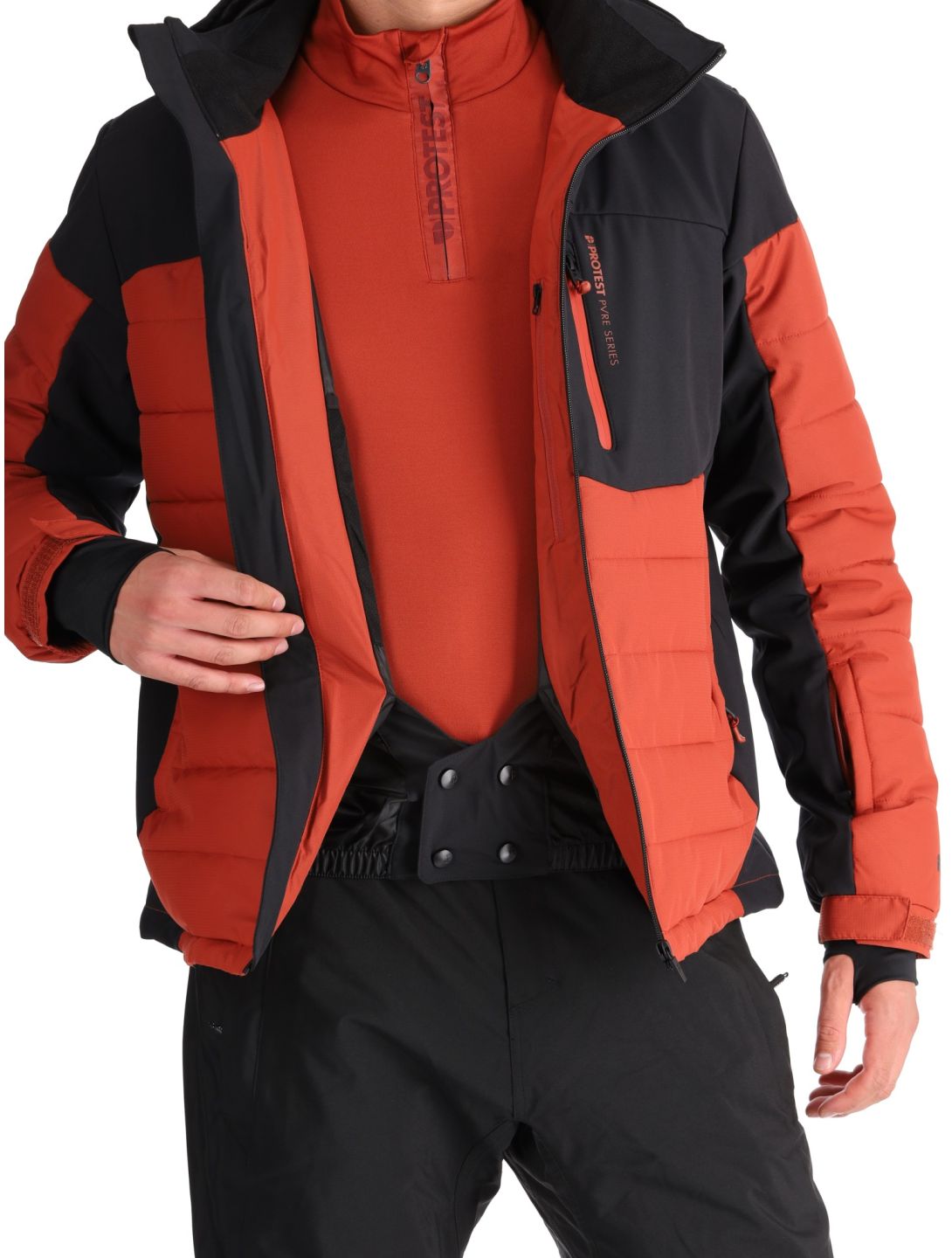 Protest, PRTMOUNT24 ski-jas heren Barn Red rood 