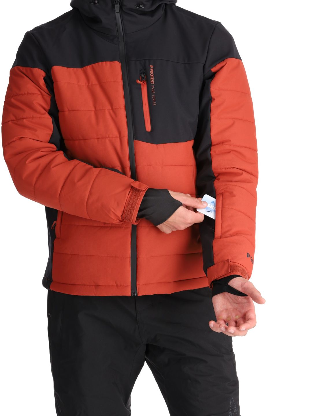 Protest, PRTMOUNT24 ski-jas heren Barn Red rood 