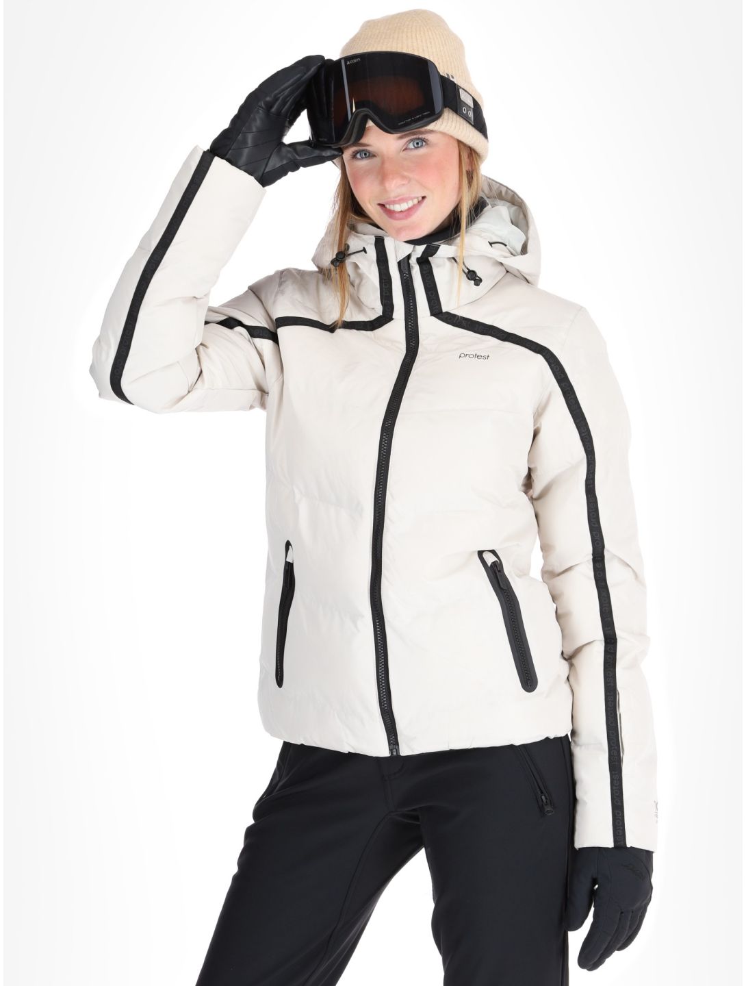 Protest, PRTONYX ski-jas dames Kitoff White wit 