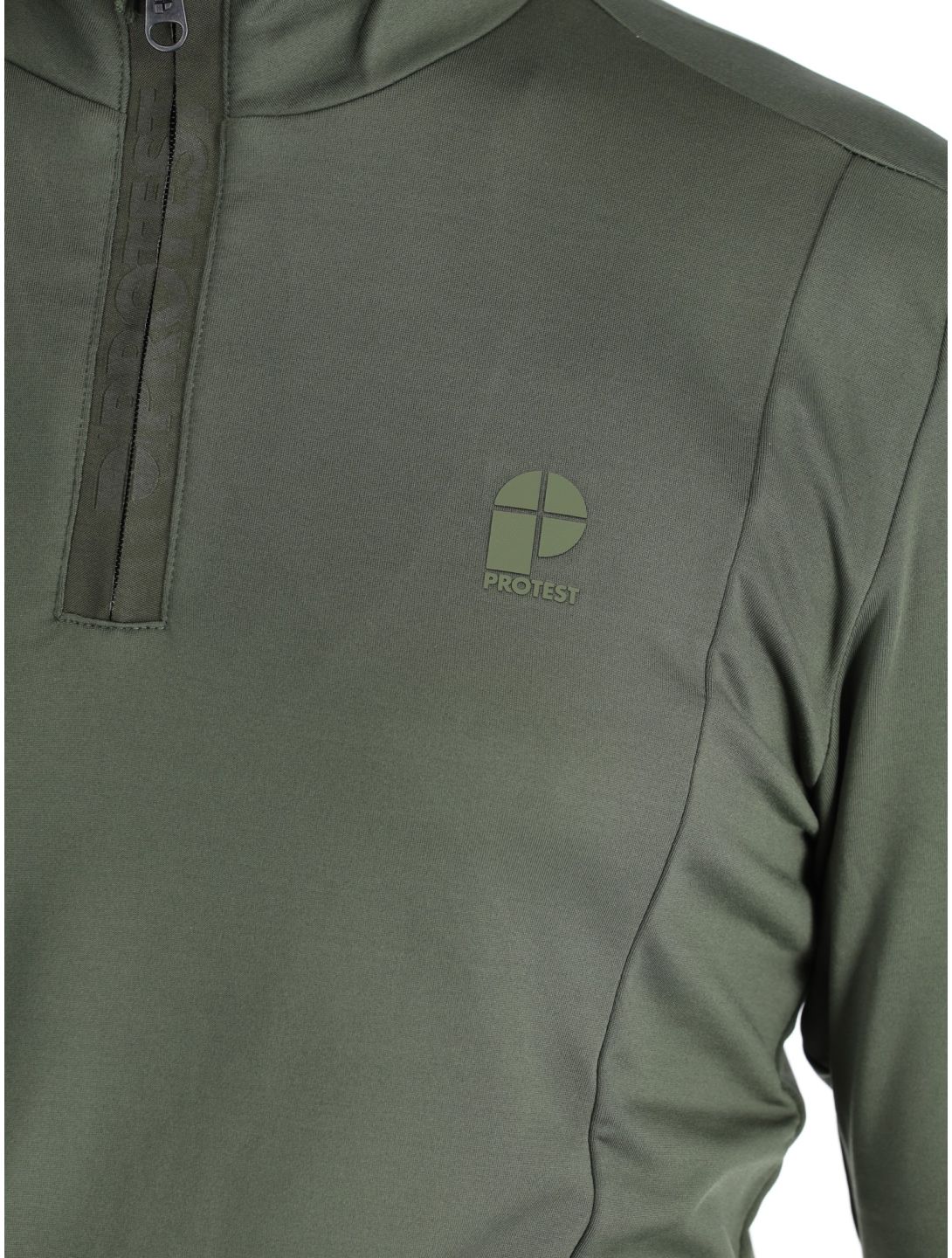 Protest, REWILL 1/4 zip top skipully heren Thyme groen 