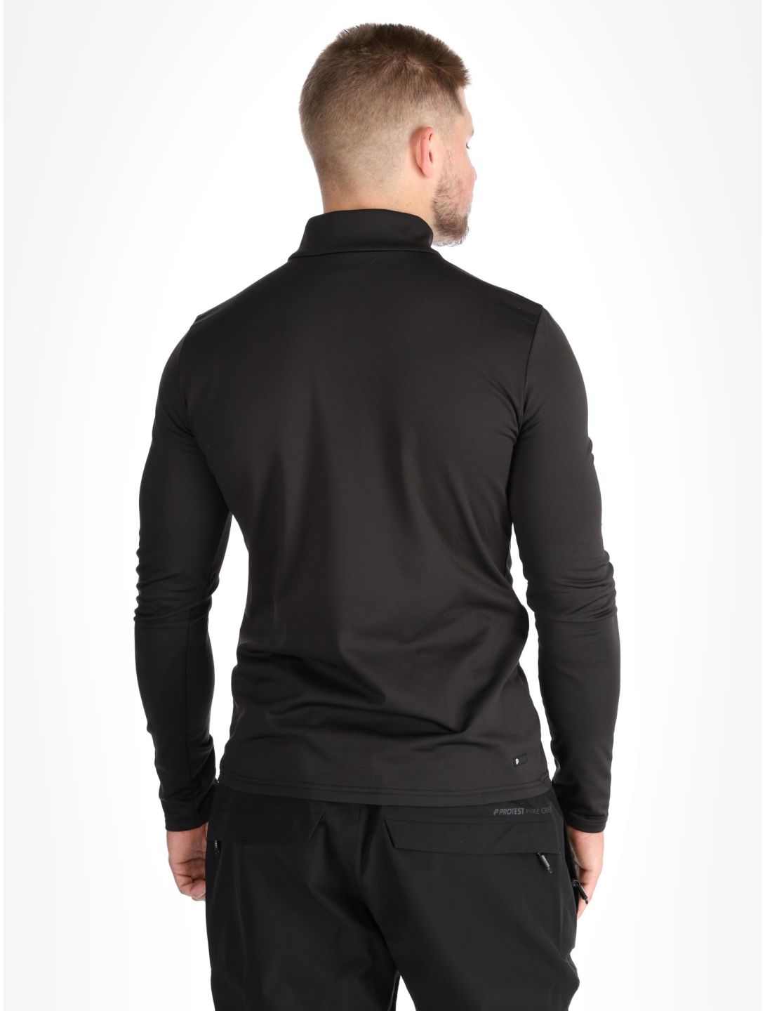 Protest, REWILL 1/4 zip top skipully heren True Black zwart 