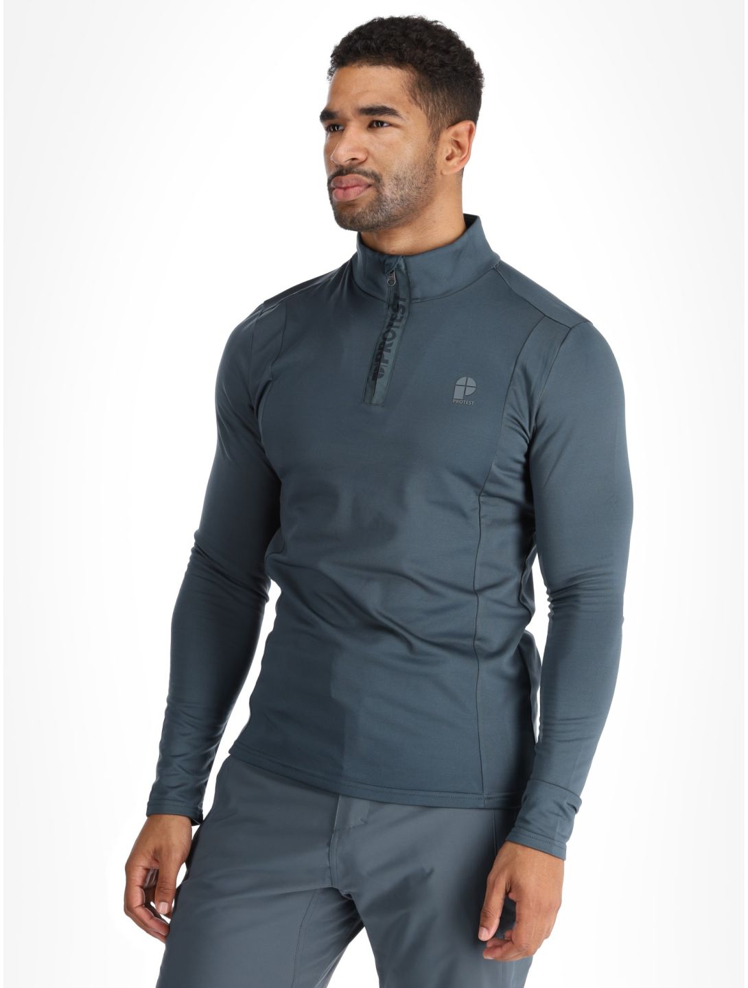 Protest, REWILL 1/4 zip top skipully heren Yale Blue blauw 