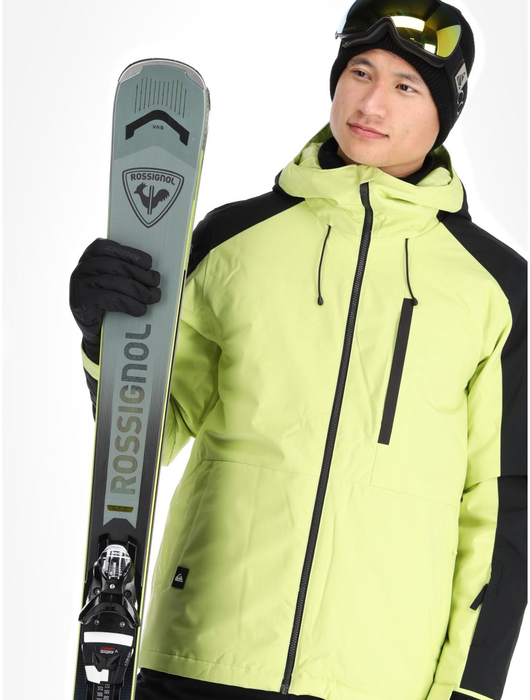 Quiksilver, Mission Block ski-jas heren Celery Green groen, zwart 