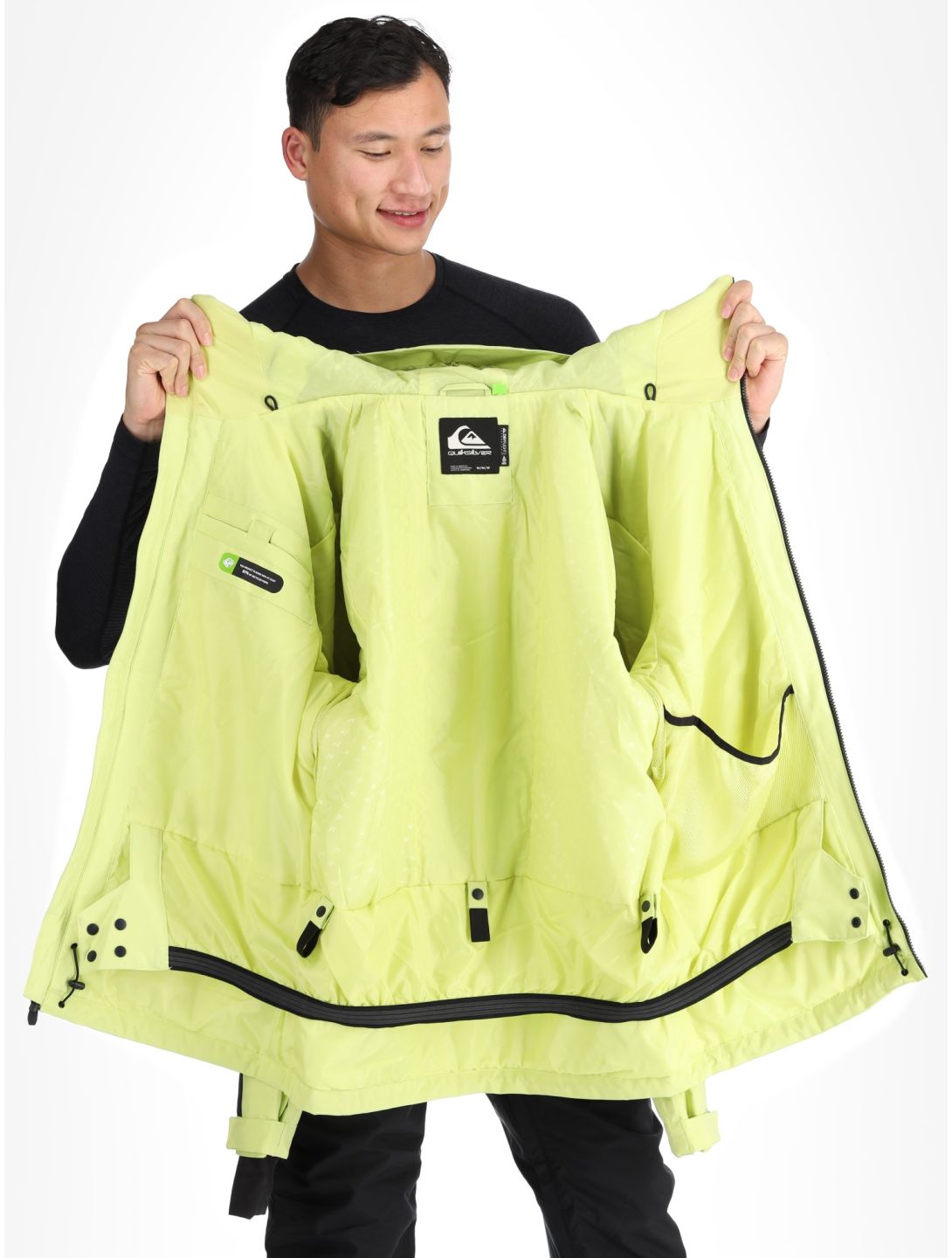 Quiksilver, Mission Block ski-jas heren Celery Green groen, zwart 