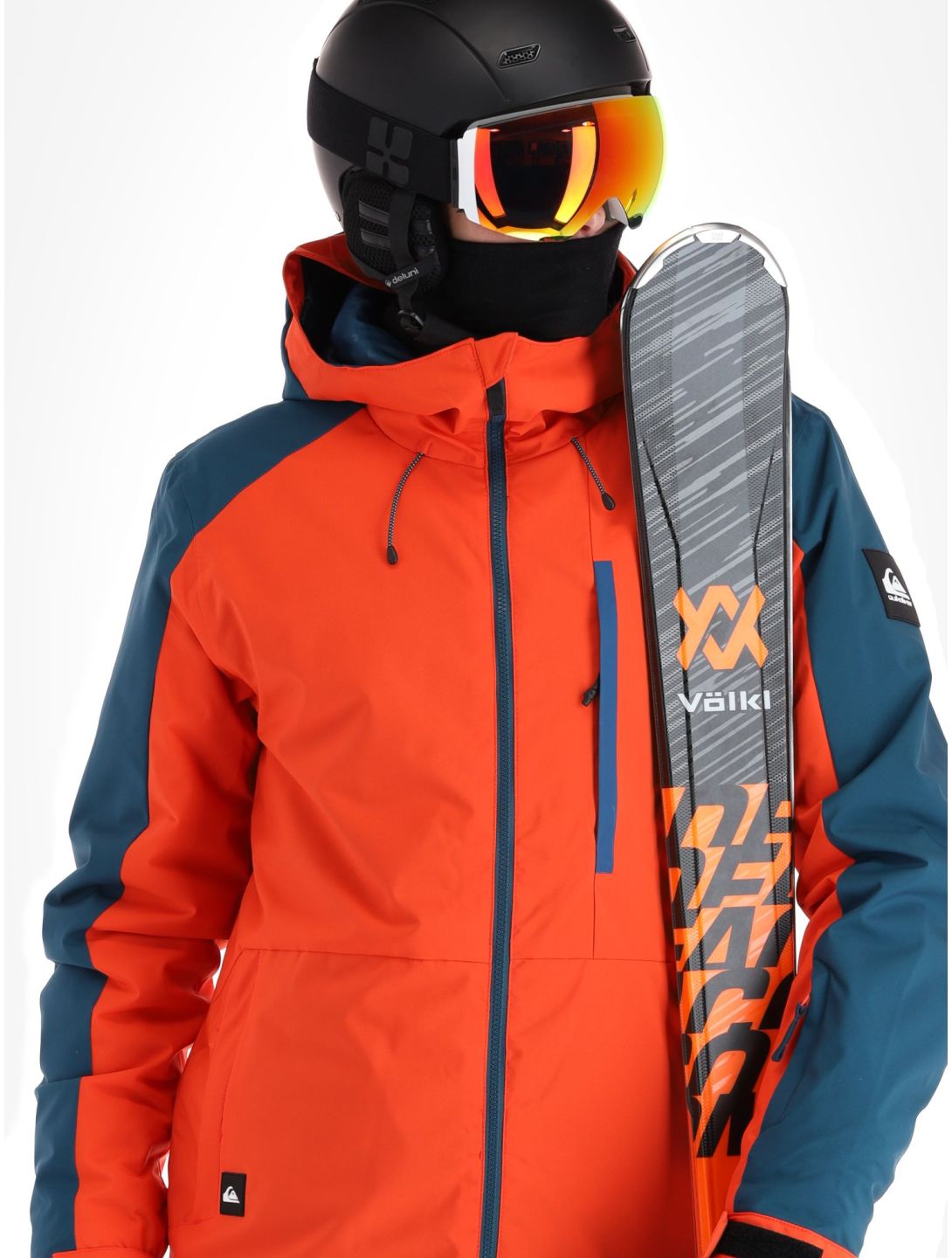 Quiksilver, Mission Block ski-jas heren Grenadine rood, zwart 