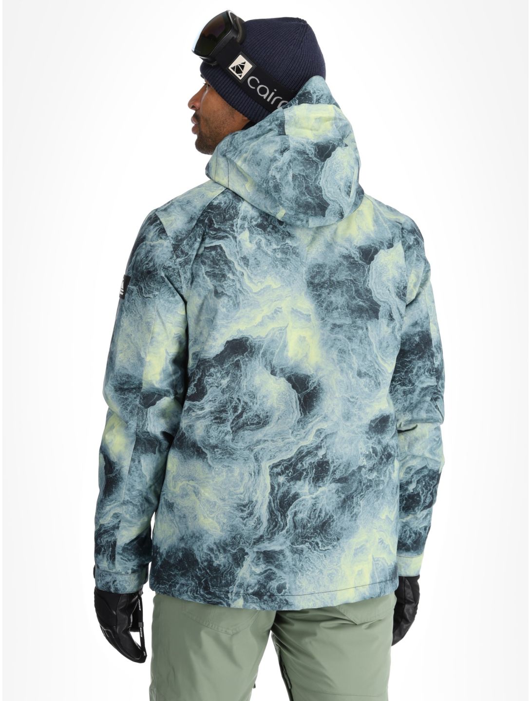 Quiksilver, Mission Printed ski-jas heren Space Stone Celery Green groen 