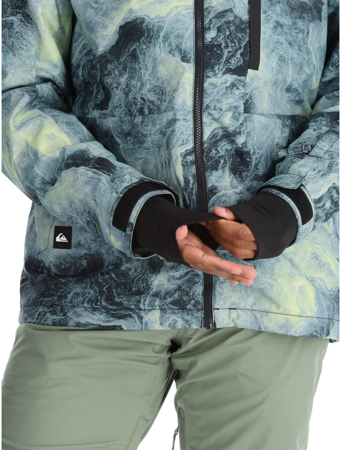 Quiksilver, Mission Printed ski-jas heren Space Stone Celery Green groen 