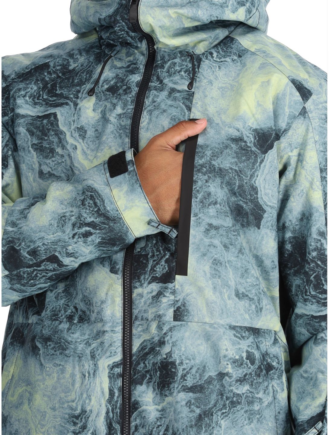 Quiksilver, Mission Printed ski-jas heren Space Stone Celery Green groen 