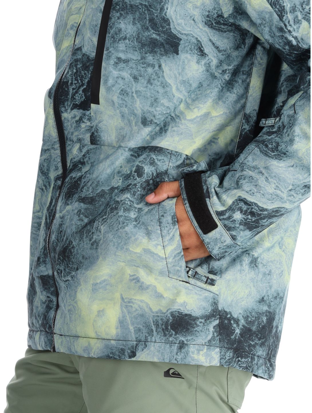 Quiksilver, Mission Printed ski-jas heren Space Stone Celery Green groen 