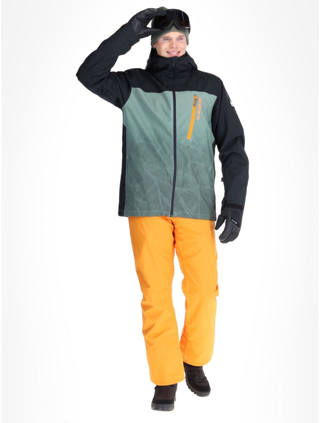 Quiksilver, Morton ski-jas heren Gradient Iced Sea Spray groen, zwart 