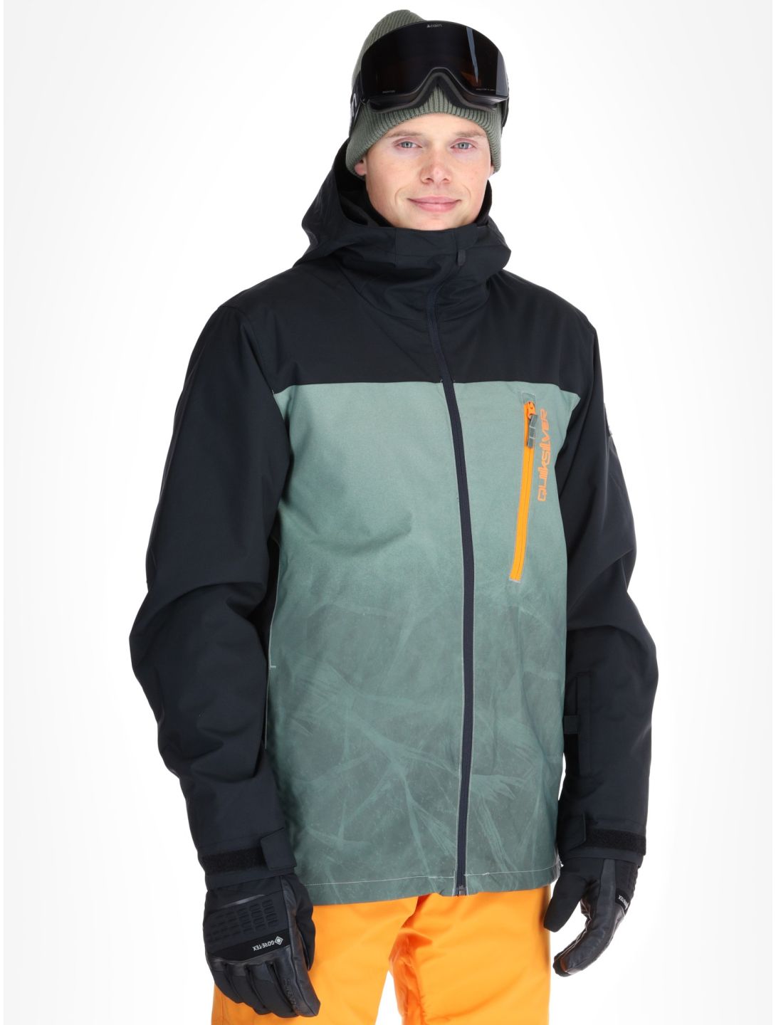 Quiksilver, Morton ski-jas heren Gradient Iced Sea Spray groen, zwart 