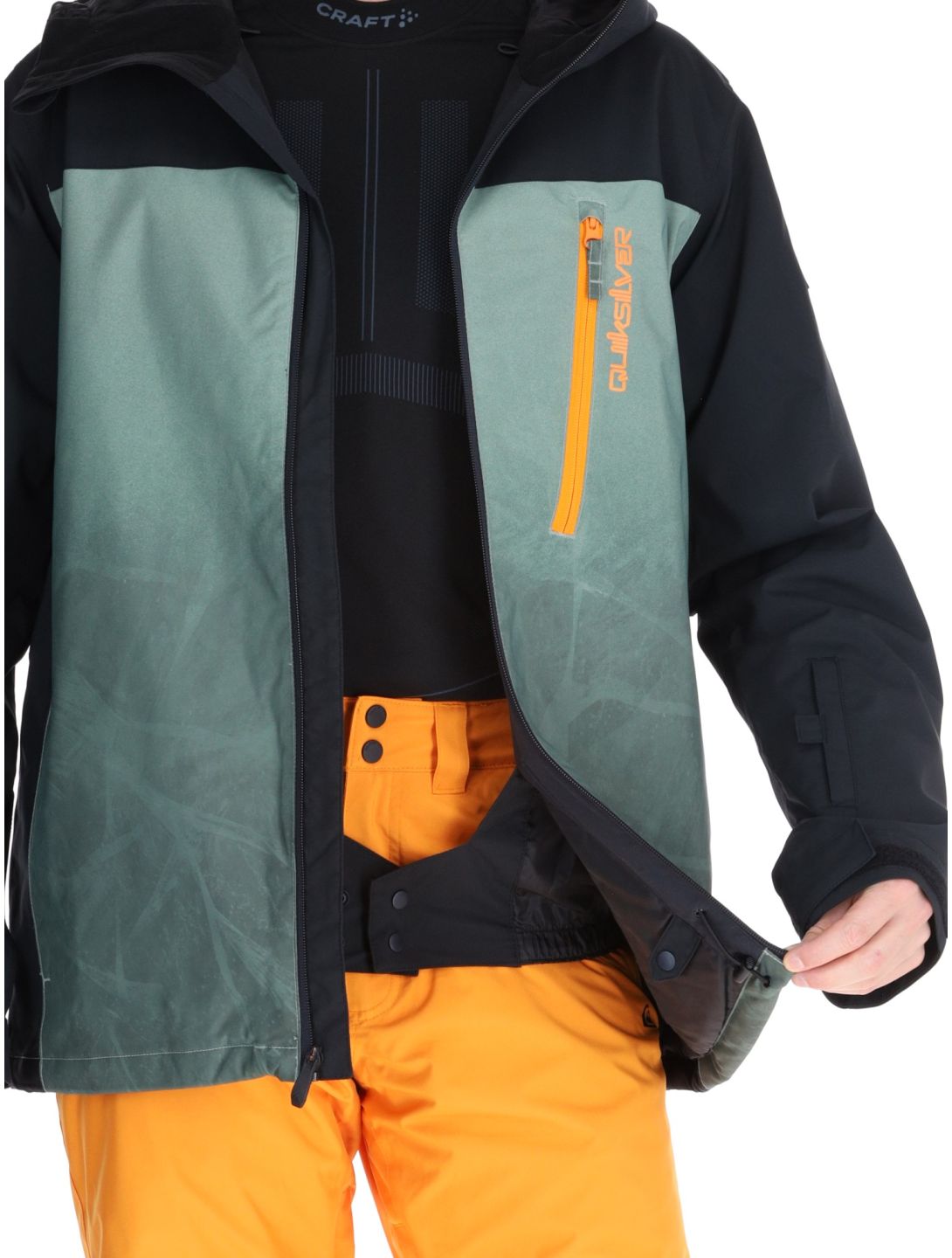 Quiksilver, Morton ski-jas heren Gradient Iced Sea Spray groen, zwart 