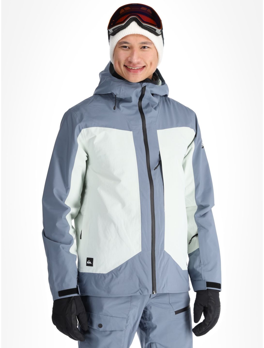 Quiksilver, Muldrow ski-jas heren Flint Stone grijs, wit 