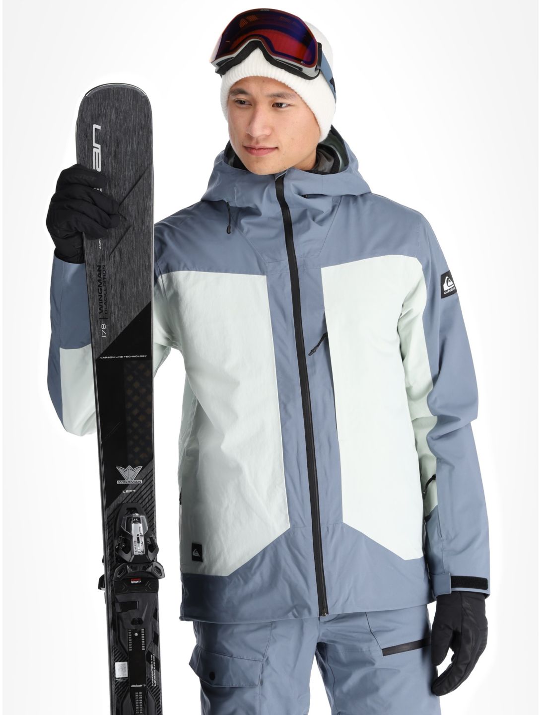 Quiksilver, Muldrow ski-jas heren Flint Stone grijs, wit 