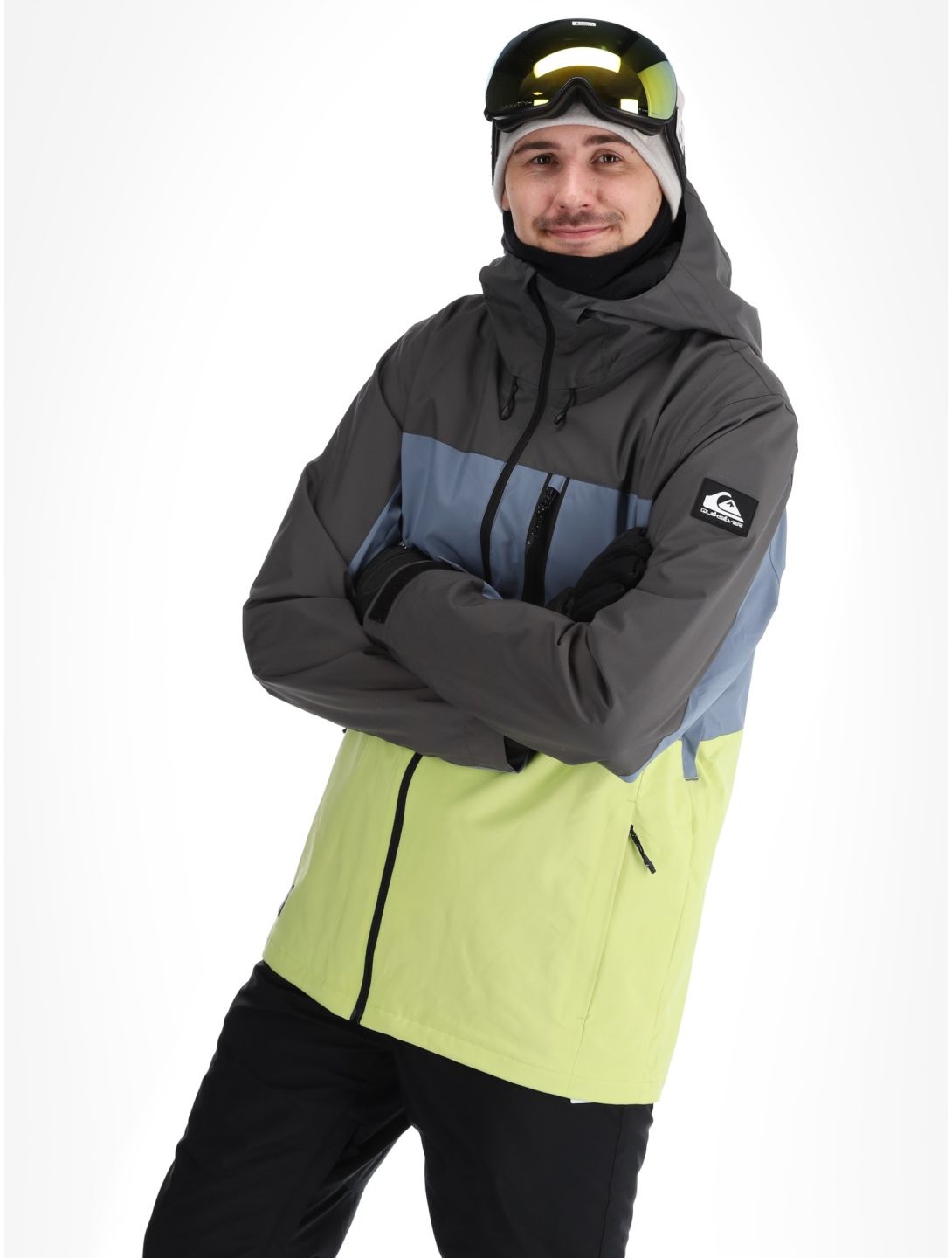 Quiksilver, Sycamore ski-jas heren Dark Shadow blauw, grijs, groen 