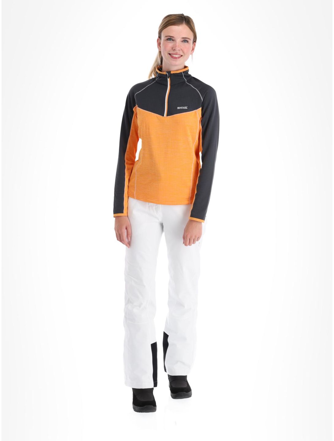 Regatta, Hepley skipully dames Abricot Crush / Seal Grey grijs, oranje 