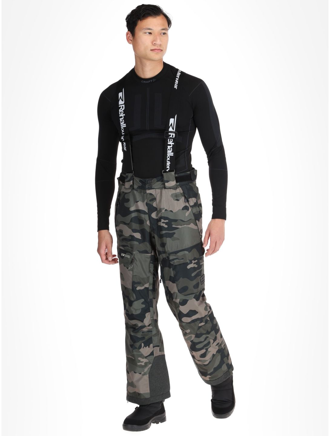 Rehall, Backbone-R skibroek heren Camo Black groen, zwart 