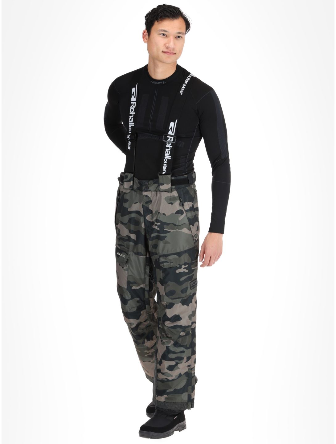 Rehall, Backbone-R skibroek heren Camo Black groen, zwart 